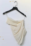 Un Morceau lace velvet stitching twists tube top UM231SZ17 PUM37